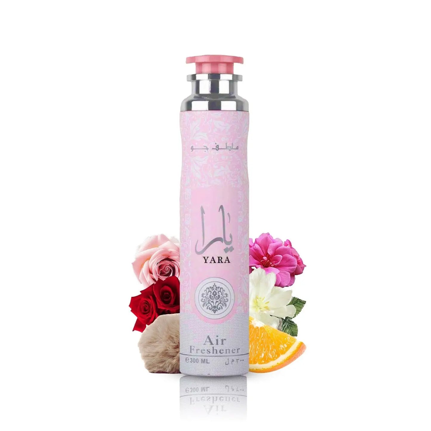 Paquete de perfume Yara Pink (100 ml EDP Spray + 10 ml Roll-on Oil) + Ambientador Yara de 300 ml. Regalo perfecto: Fragancia increíble con orquídea dulce, floral, vainilla y almizcle. Perfume para mujer de Lattafa.