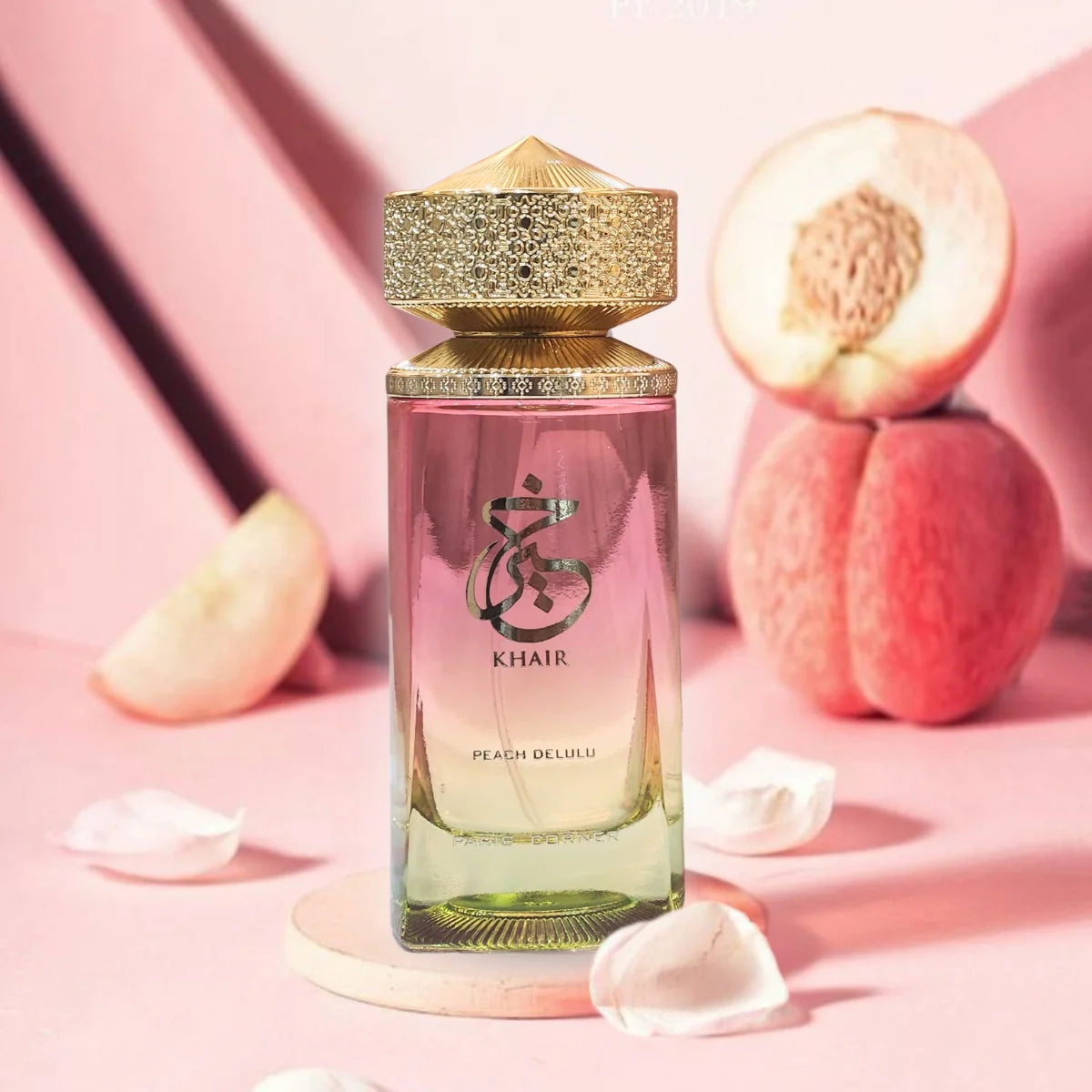 Khair Peach Delulu Perfume 100ml – Fruity Gourmand Eau de Parfum with Peach, Caramel & Musk
