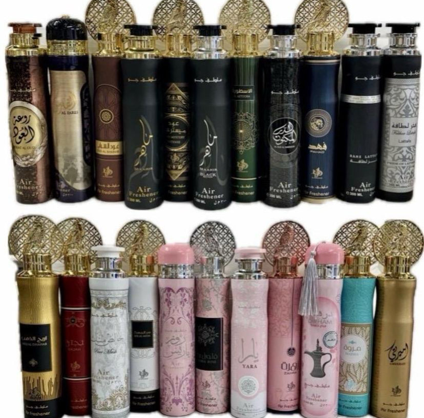 Pack of 5 Arabian air freshener bundle set 5x300ml|Dubail air freshener|Arabic|Amber|vanilla|oud