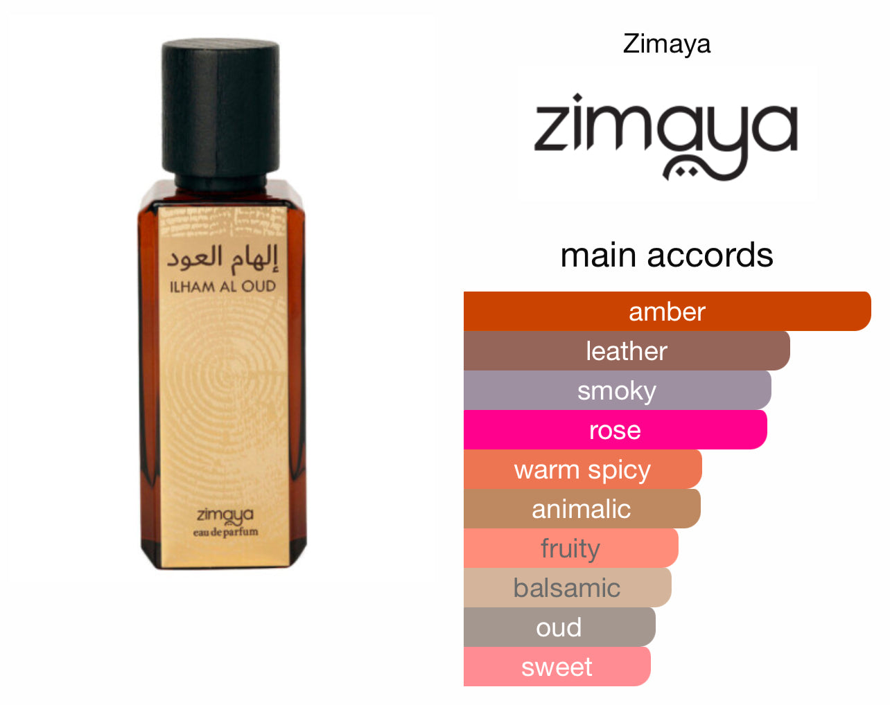 Zimaya Ilham Al Oud - Eau De Parfum 100ml