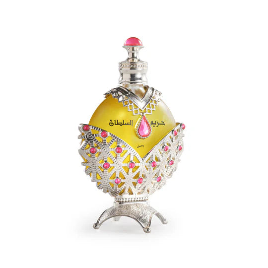 Perfume de aceite concentrado Hareem Al Sultan SILVER de Khadlaj (35 ml): aroma cautivador sin alcohol para piel y cabello.