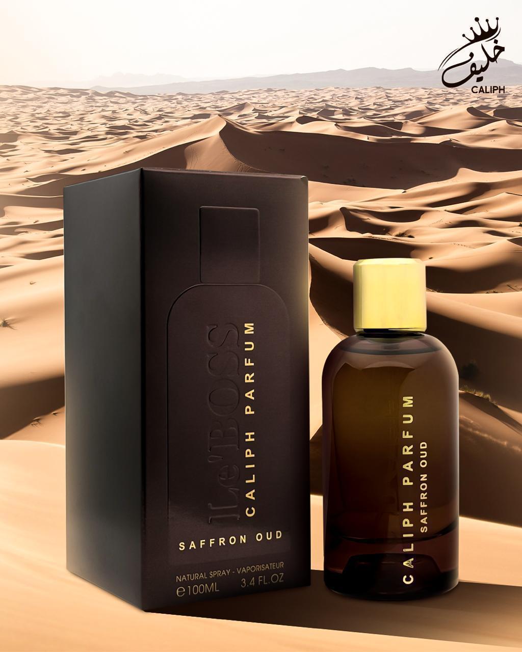 Le’Boss Caliph Parfum Saffron Oud 100ml – Long-Lasting Oriental Fragrance for Men | Luxurious Woody & Spicy Scent