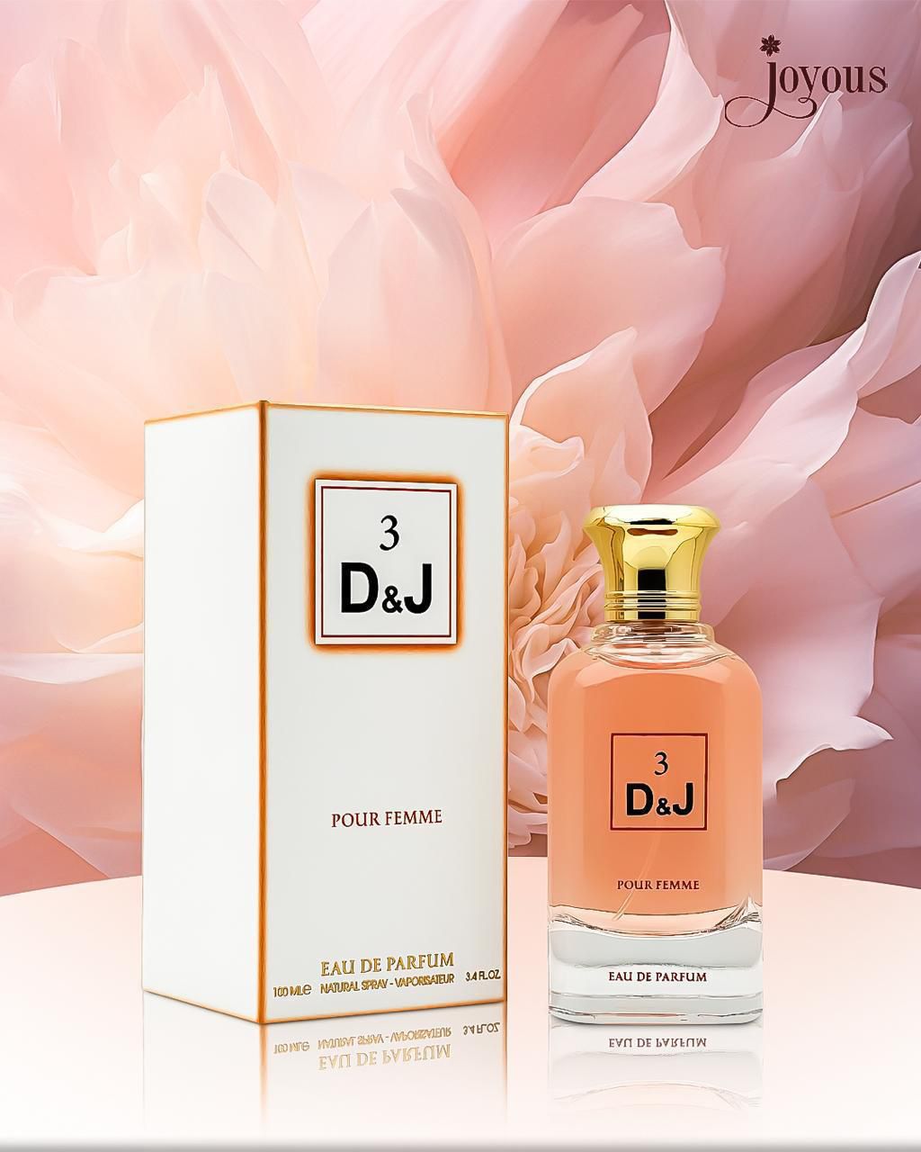 3 D&J Pour Femme Eau de Parfum 100ml By Joyous – Long-Lasting Floral & Fruity Perfume for Women | Elegant, Sweet & Feminine Fragrance