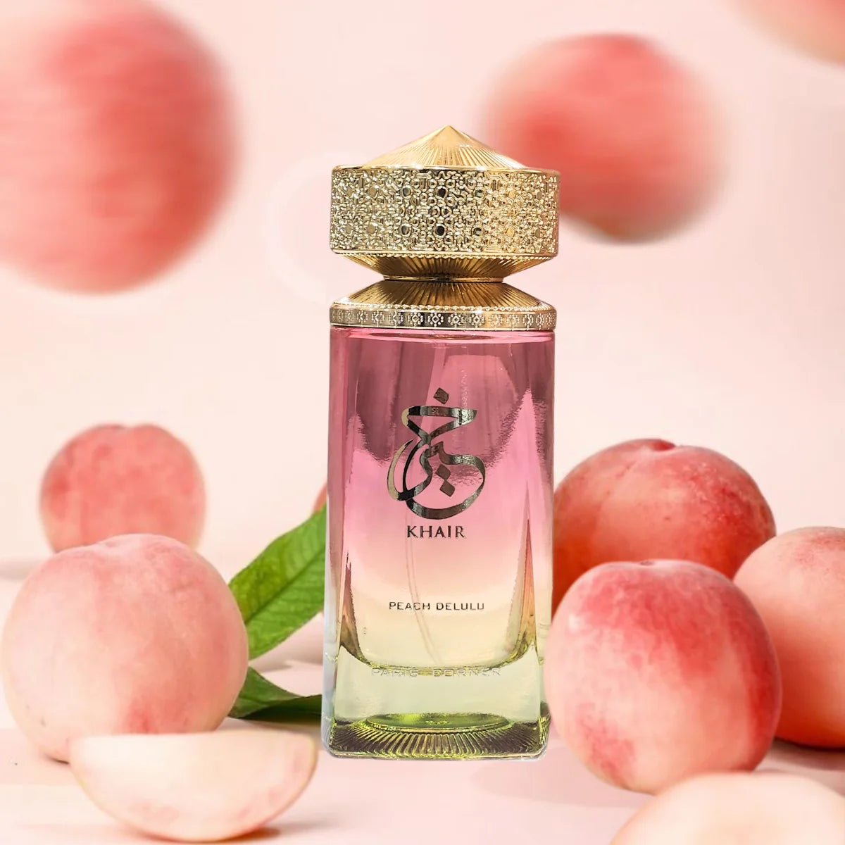 Khair Peach Delulu Perfume 100ml – Fruity Gourmand Eau de Parfum with Peach, Caramel & Musk