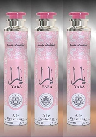 Ambientador Yara, set de 3 ambientadores árabes, 300 ml