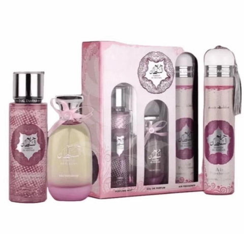Hareem Al sultan Gift set 100ml Eau De Parfum + 250ml Perfume Mist + 300ml Air Freshener By Ard Al Zaafaran Perfumes