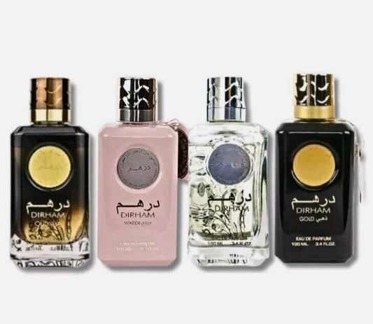 Ard al Zaafran dirham combo set,Dirham-gold,wardi,Silver,oud 100mlx4