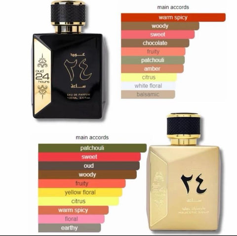 Oud 24 perfume and deodorant set and majestic gold perfume combo set|2 x 100ml perfume and 1 deodorant