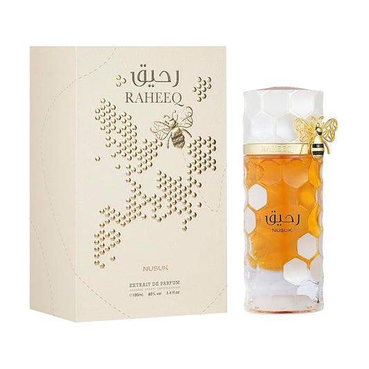Nusuk Raheeq Eau De Parfum for Women 100ml – Sweet Citrus, Gourmand & Vanilla Long Lasting Luxury Fragrance SprayNusuk Raheeq Eau De Parfum for Women 100ml – Sweet Citrus, Gourmand & Vanilla Long Lasting Luxury Fragrance Spray