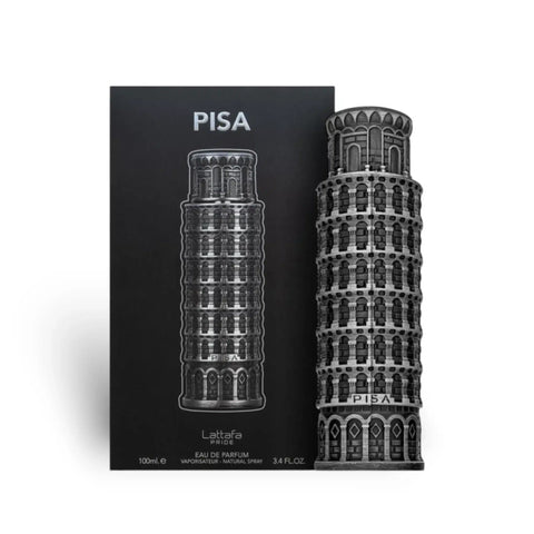 Perfume Lattafa Pride Pisa 100 ml Eau De Parfum: Frescura cítrica, elegancia amaderada y notas cálidas y sensuales.