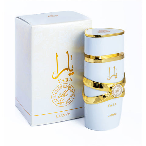 Perfume Yara (MOI White) 100ml Eau De Parfum EDP Fragancia árabe Hombres Mujeres Parfum unisex de Latafa