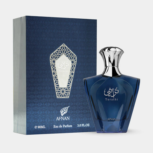 Afnan Turathi Blue Eau De Parfum 90ML – Fresh, Woody & Spicy Luxury Fragrance