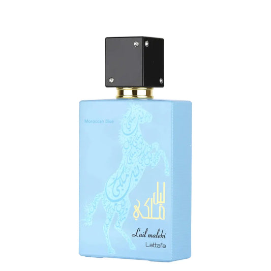 Lail Maleki Moroccan Blue by Lattafa – Eau De Parfum 100ML | Unisex Citrus, Amber & Oud Scent