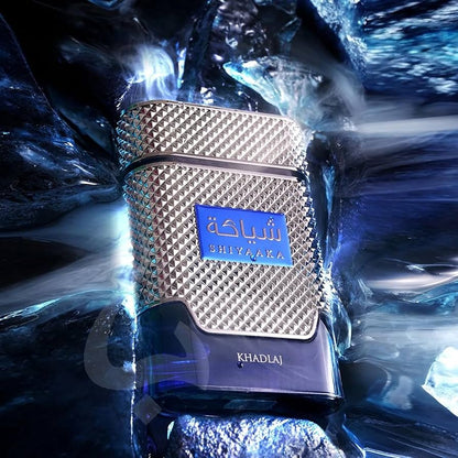 Shiyaaka Blue de Khadlaj Perfumes para hombre: aroma sofisticado, impacto atemporal