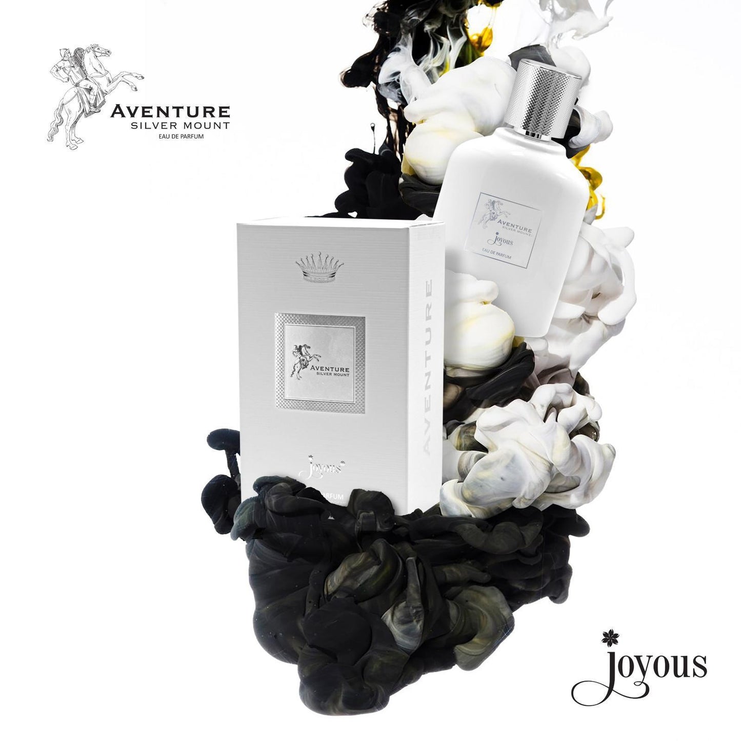 Adventure Silver Mount Eau de Parfum 100ml – Joyous Long-Lasting Fragrance for Men | Fresh, Woody & Musky Scent