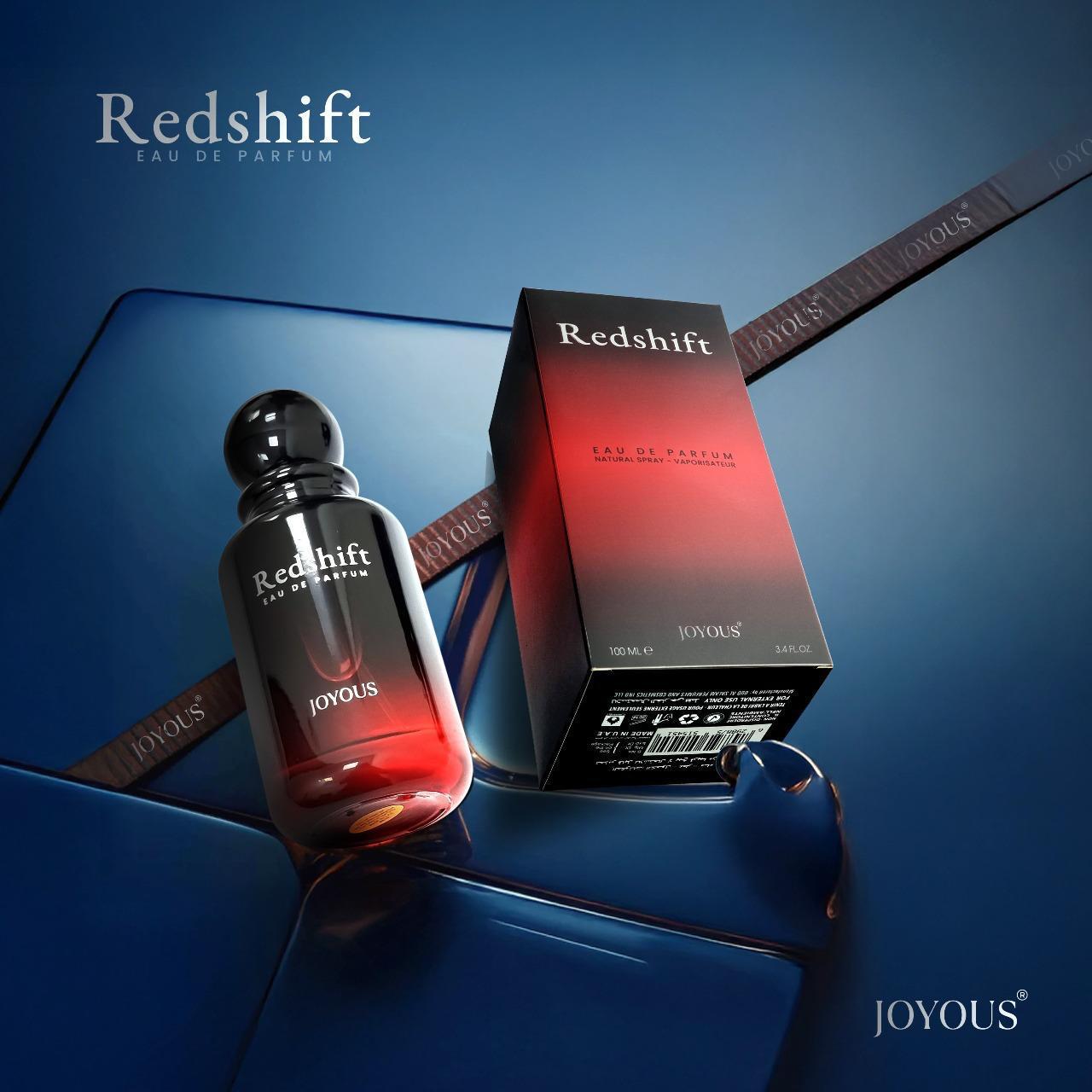 Redshift by Joyous Eau de Parfum 100ml – Bold & Long-Lasting Perfume for Men | Woody, Spicy & Amber Fragrance