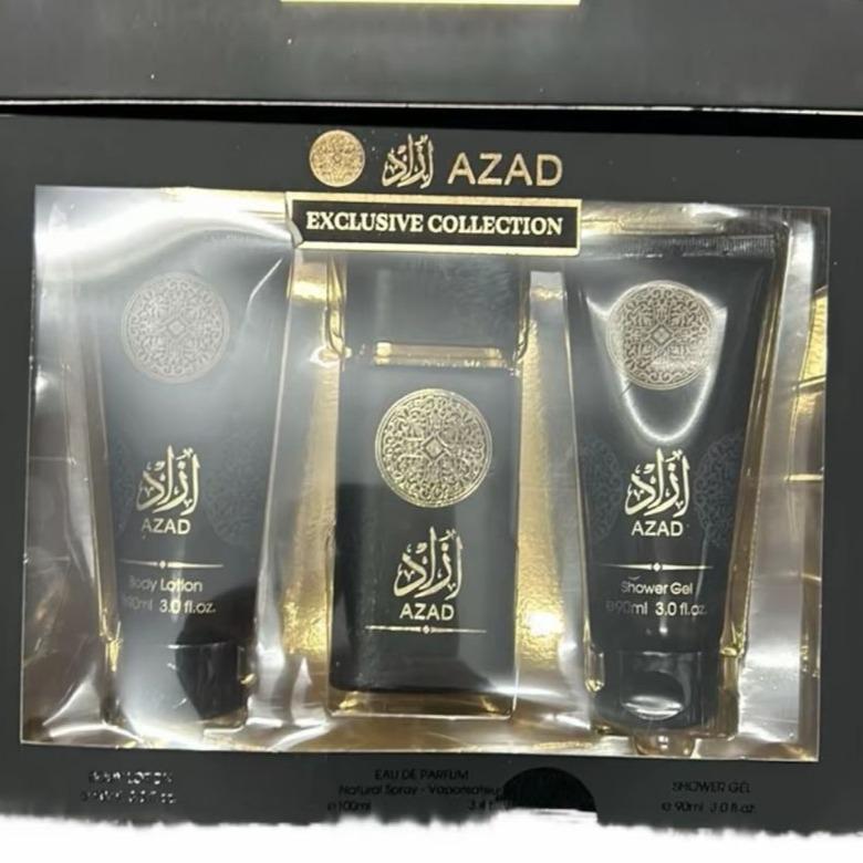 Azad Men’s Eau de Parfum Set – 3 Piece Collection (Perfume, Body Lotion & Shower Gel)